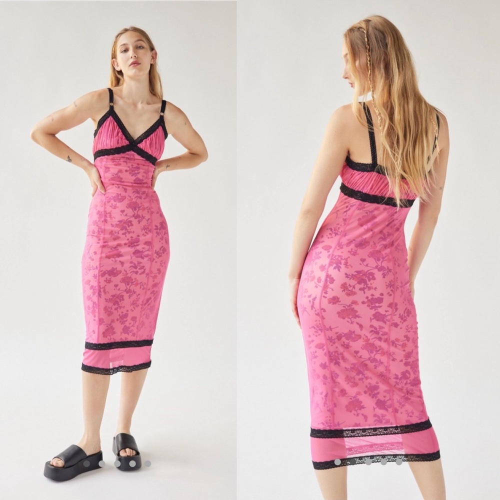 NWT UO Mesh Trim Lace Dress